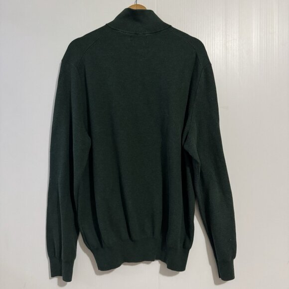 Polo Ralph Lauren Sweater Mens XXL Green 100% Pima Cotton 1/4 Zip Pullover - Picture 2 of 15